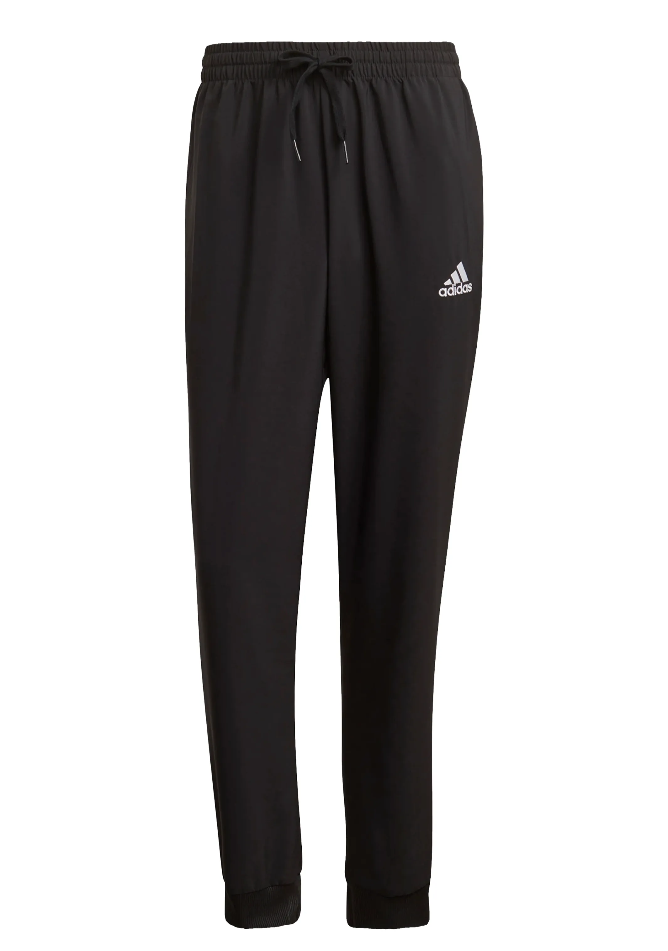 Adidas Mens Aeroready Essentials Stanford Tapered Cuff Embroidered Small Logo Pants Black <br> GK8893