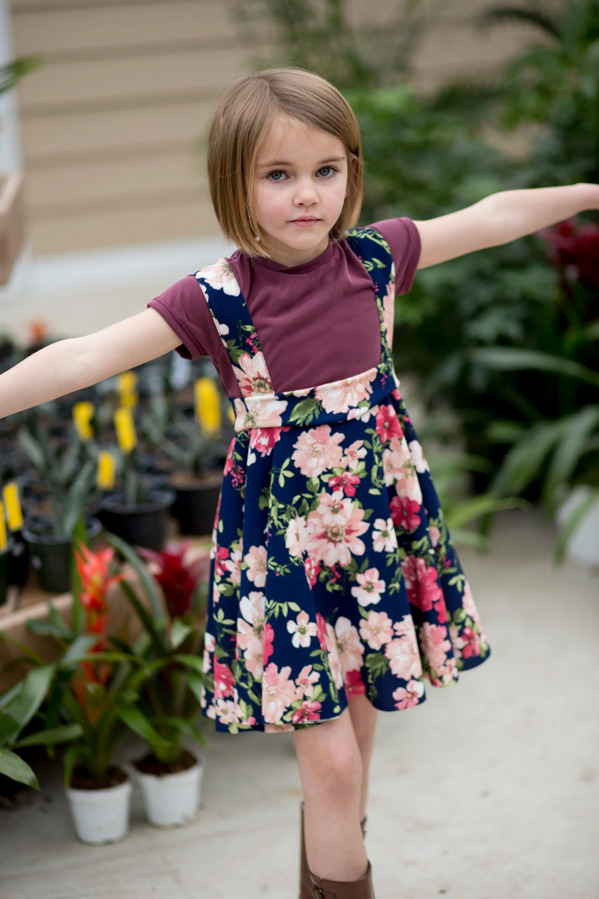 Afton Skirt Navy Floral