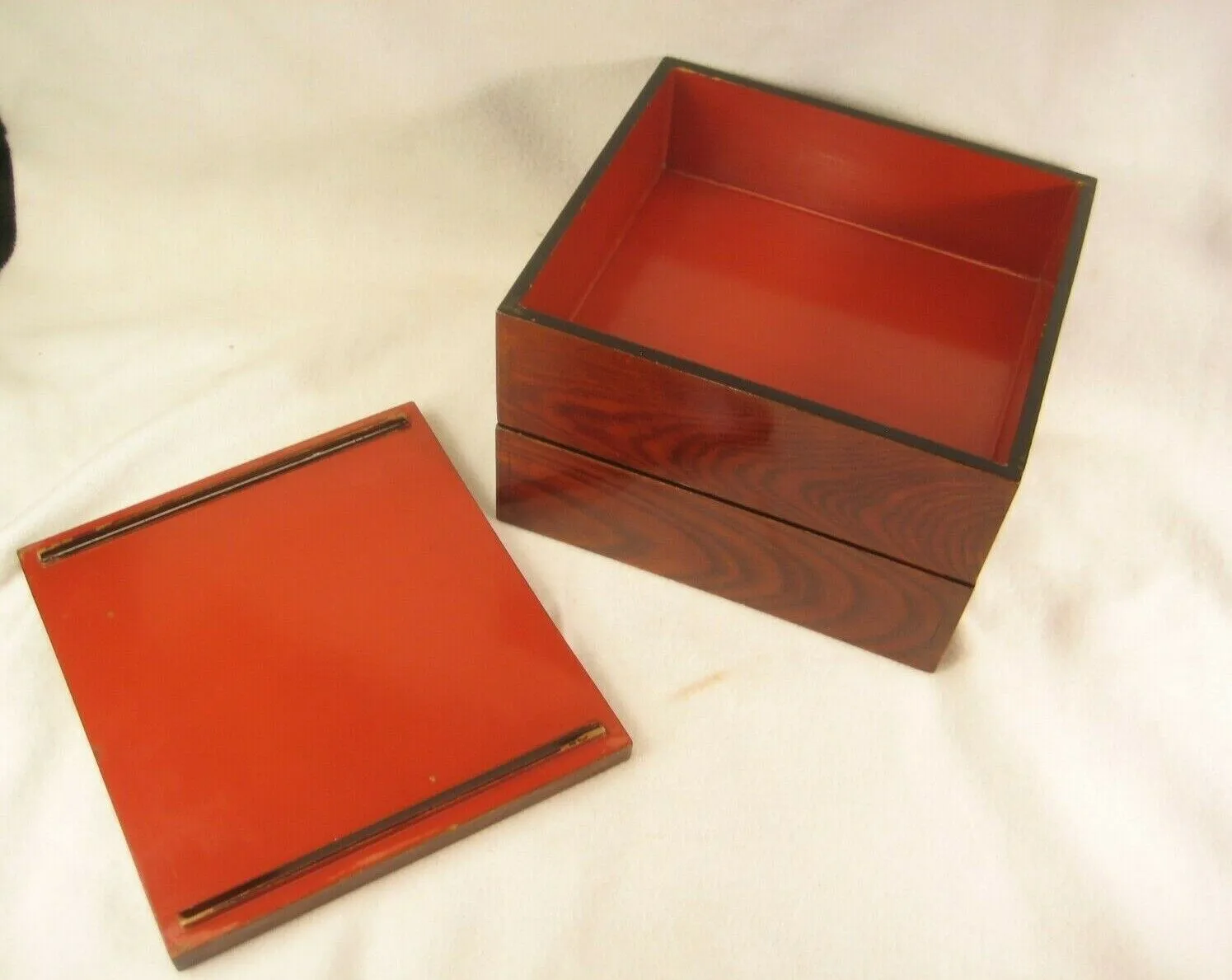 Antique Japanese Meiji Era (C.1900)  Wood & Lacquer Kasaneju Stacking Box