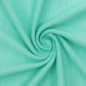 Aquatic Teal Slub Stretch Jersey Knit Fabric