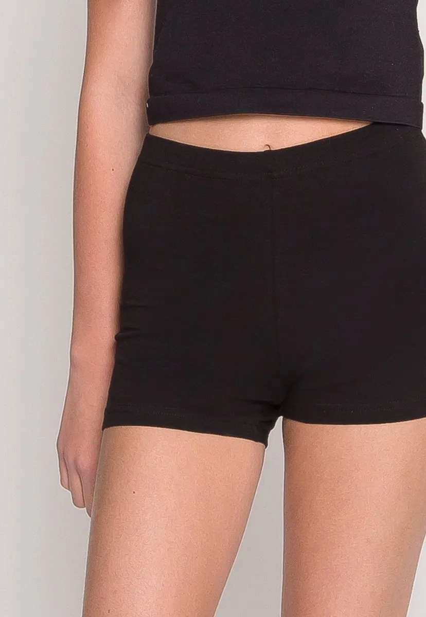 Basic Black Booty Shorts