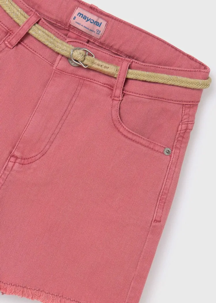 Basic Twill Shorts- Blush