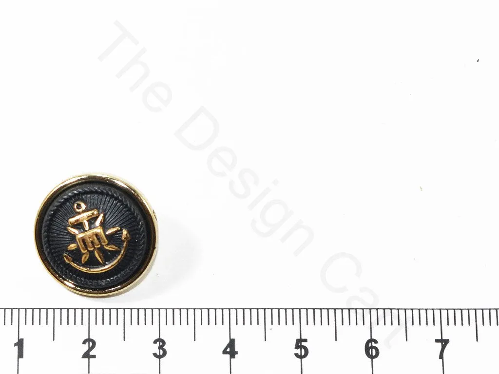 Black Golden Sword Coat Buttons