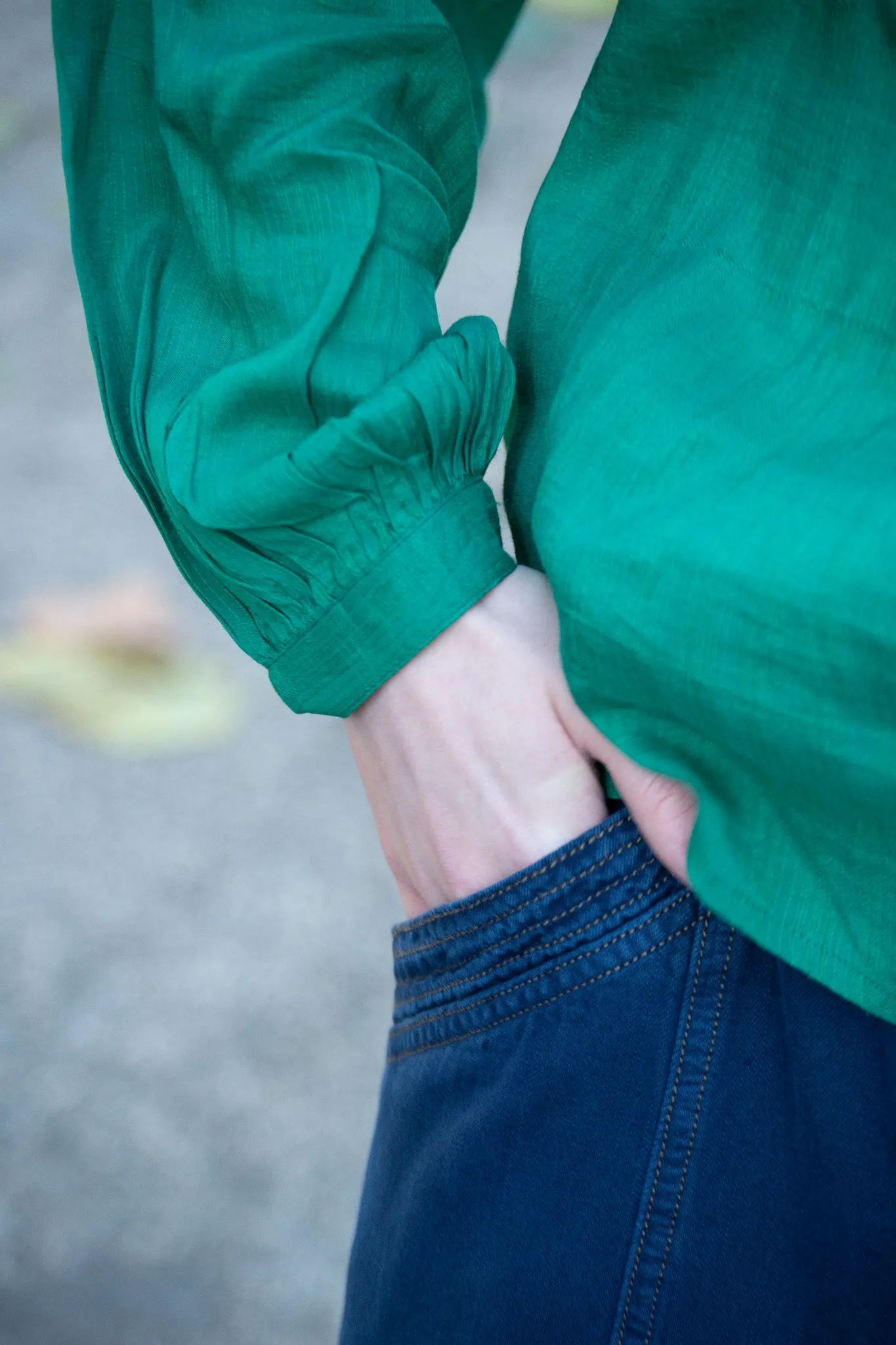 By-Bar Saar Bright Green Blouse