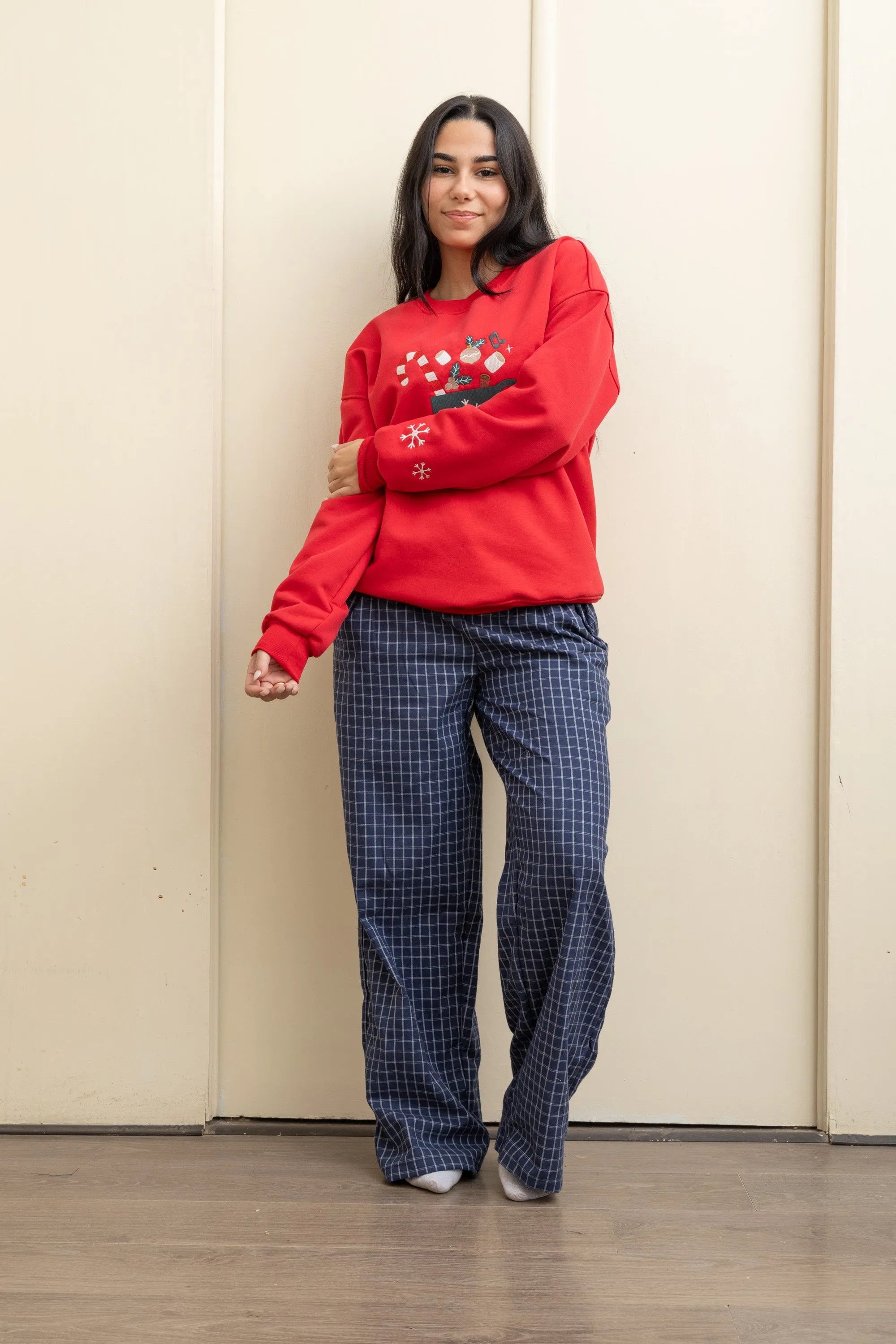 Christmas Checkered Pajama - Red