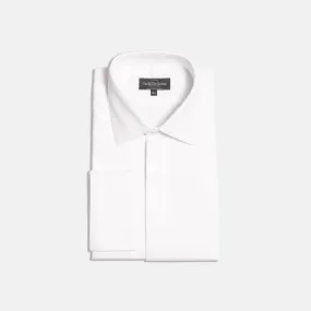 Classic Collar Marcella Shirt in White Poplin