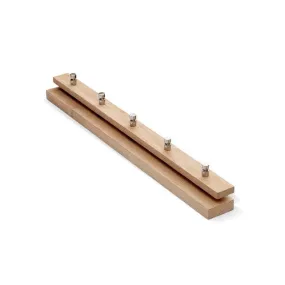 Cutter Coat Rack 72 Oak/Stainless