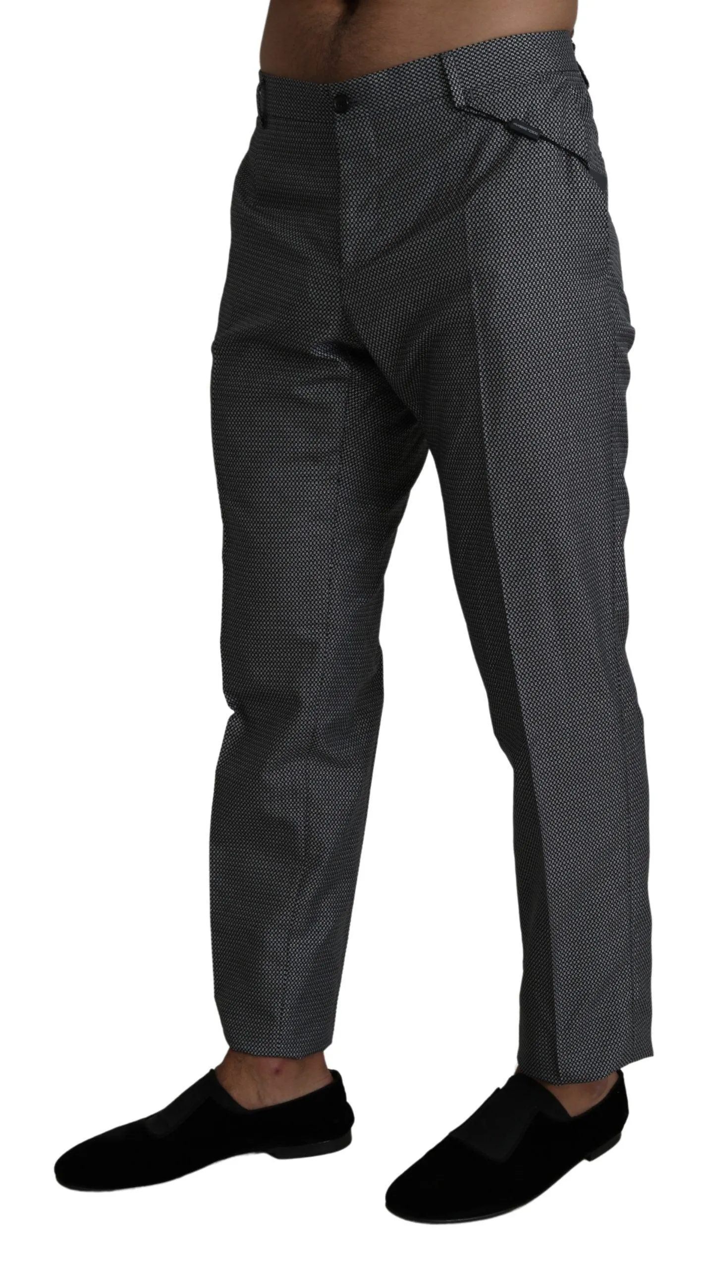 Dolce & Gabbana Elegant Gray Slim Fit Dress Trousers