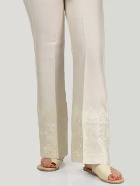 Embroidered Satin Pants