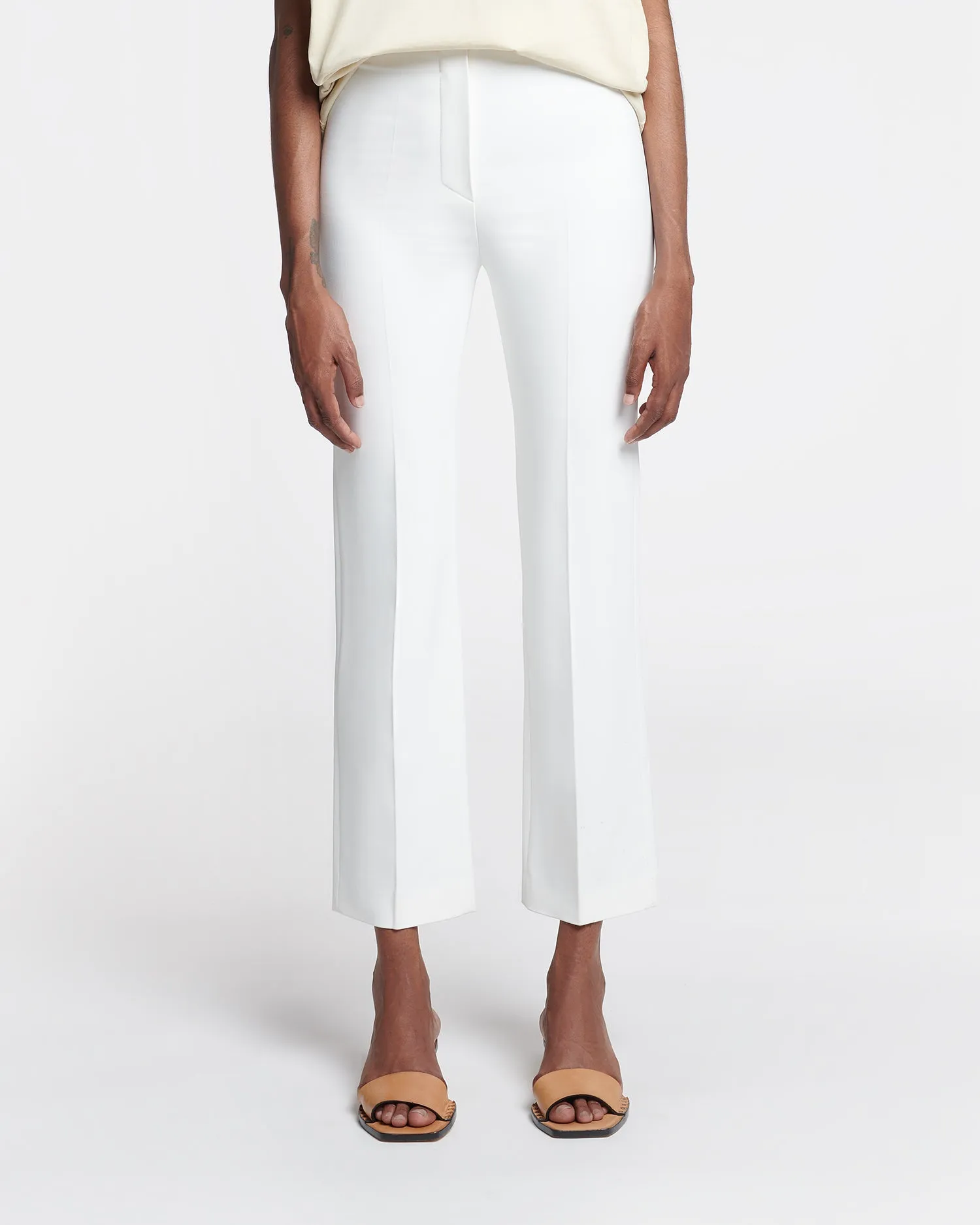 Erinna - Tailored Slim-Leg Trousers - Off White