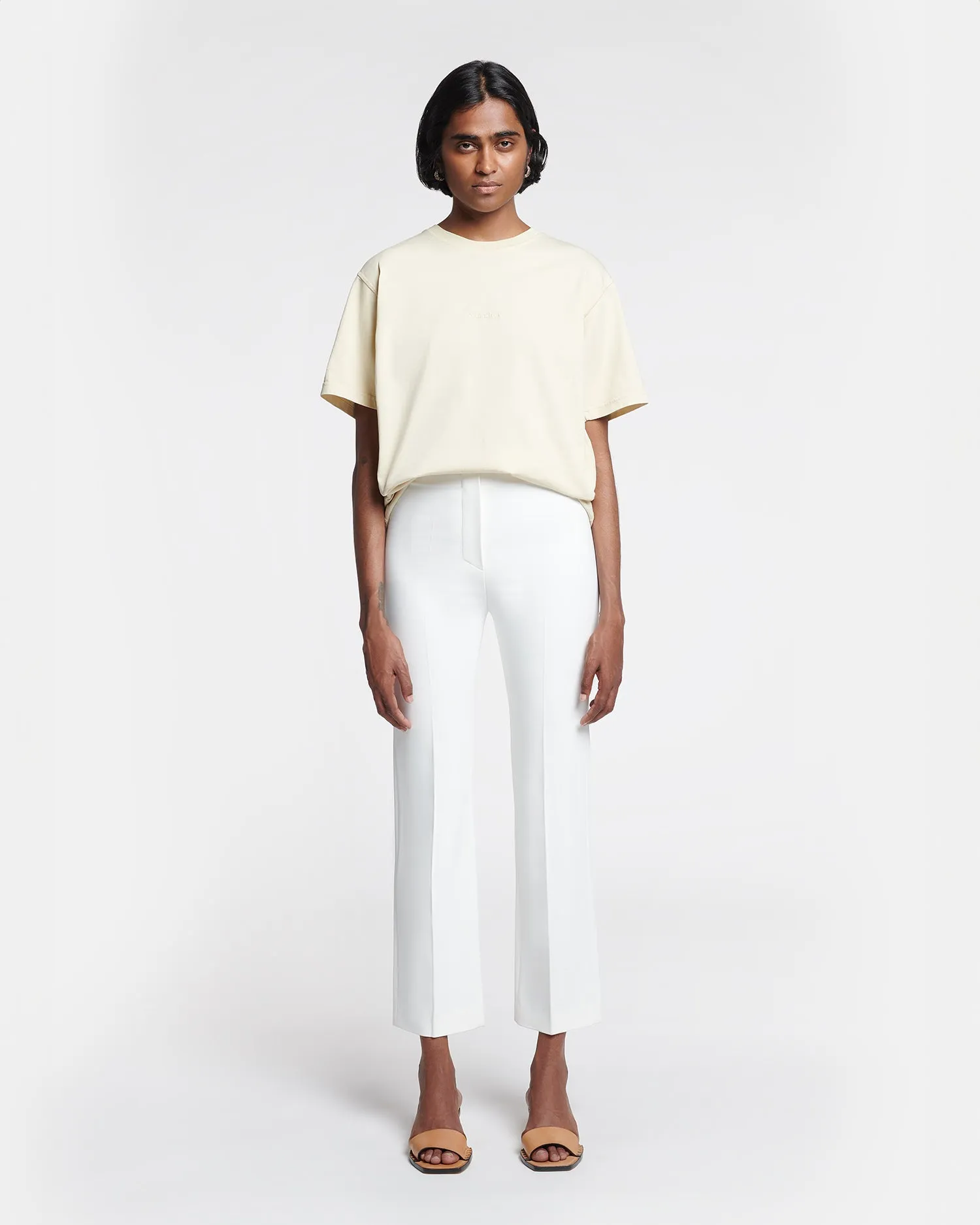 Erinna - Tailored Slim-Leg Trousers - Off White