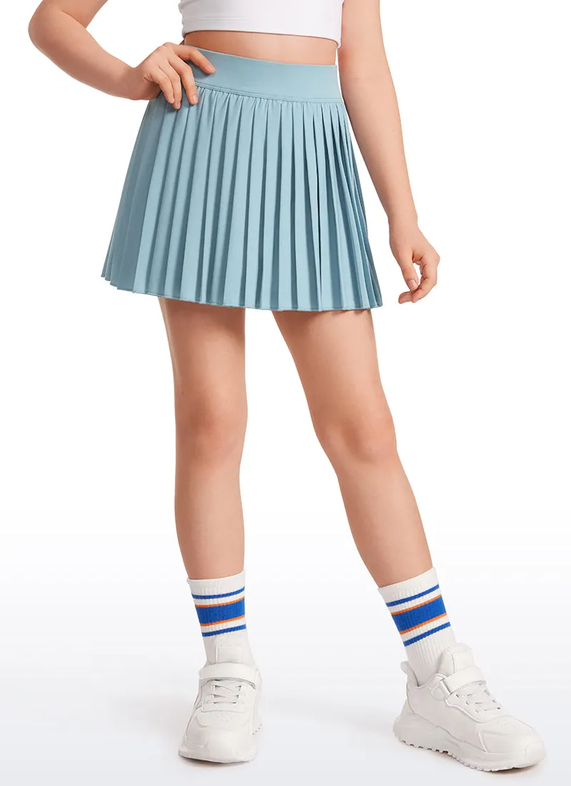 Feathery-Fit Soft Girls Pleated Skirts