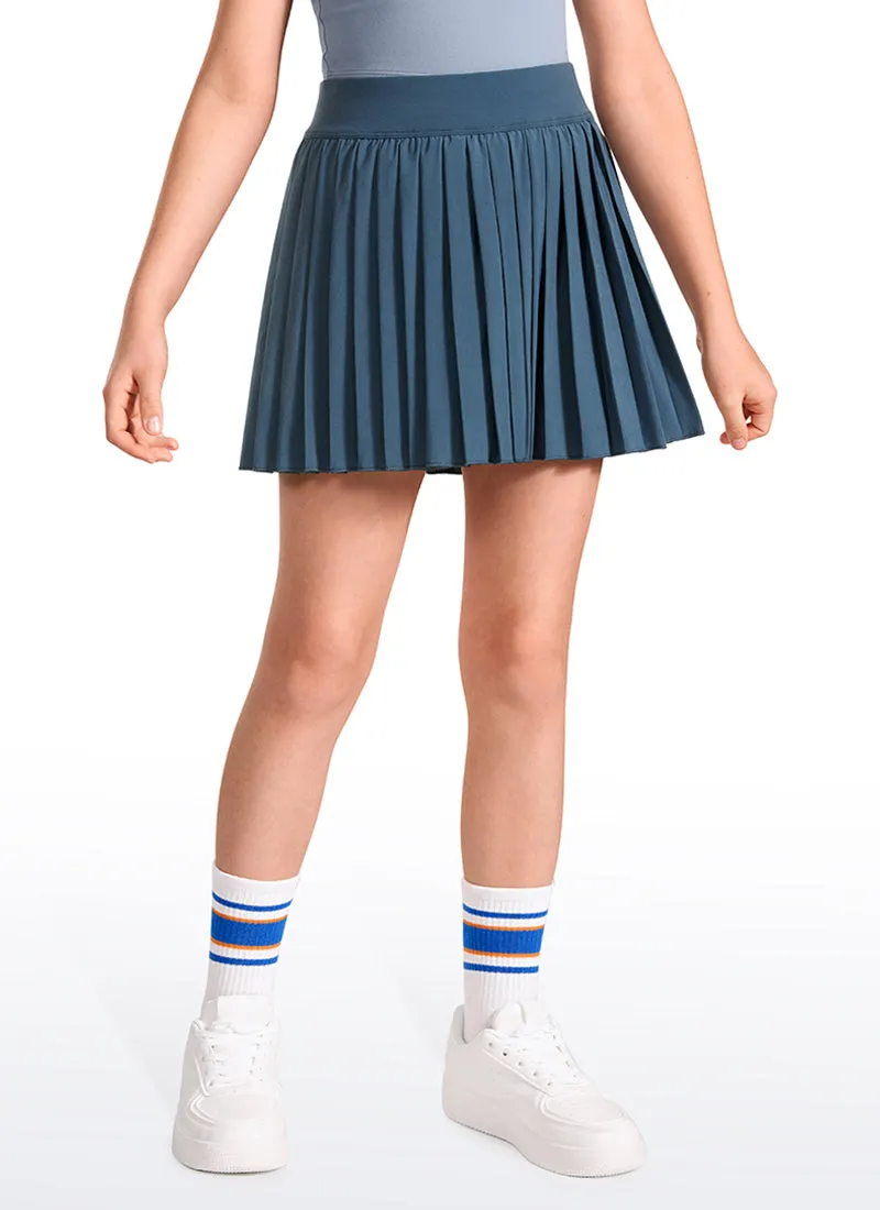 Feathery-Fit Soft Girls Pleated Skirts