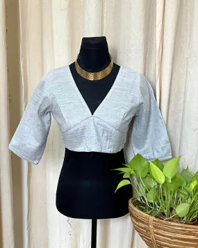 Handwoven Cotton Zari Blouse - Love Despite