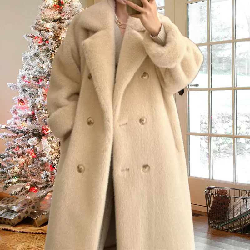 [ideal gift] Women's Elegant Long Faux Fur Coat