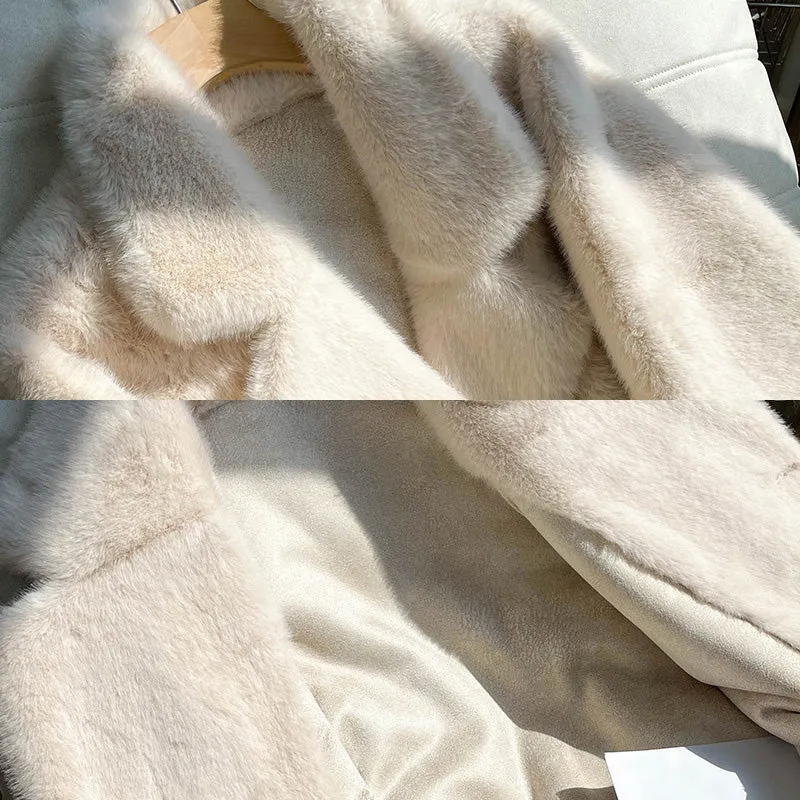 [ideal gift] Women's Elegant Long Faux Fur Coat