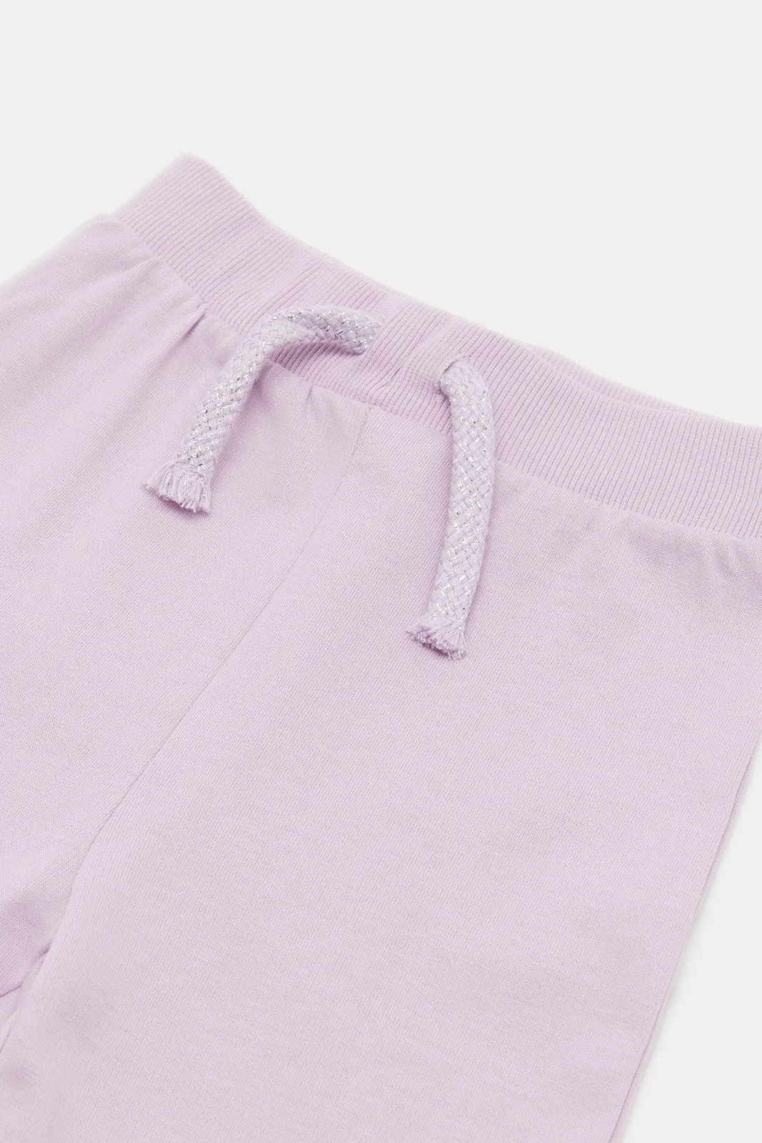 Infant Girls Lilac Solid Track Pants