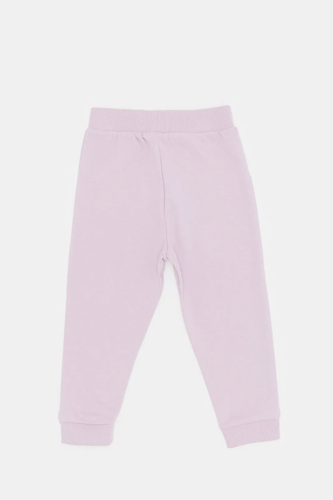 Infant Girls Lilac Solid Track Pants