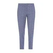 Ink Blue Waves Print Cafe Trouser