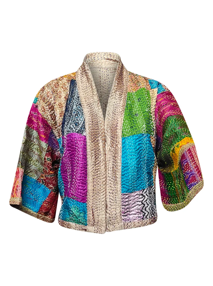 kantha vintage silk bolero jiya