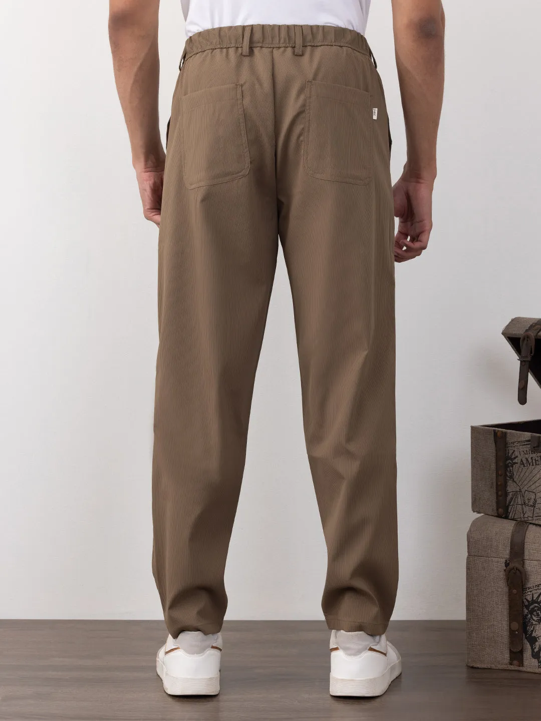 Khaki Plain Travel Pants