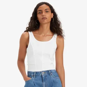 Levis Mars Corset Tank In White Neutral