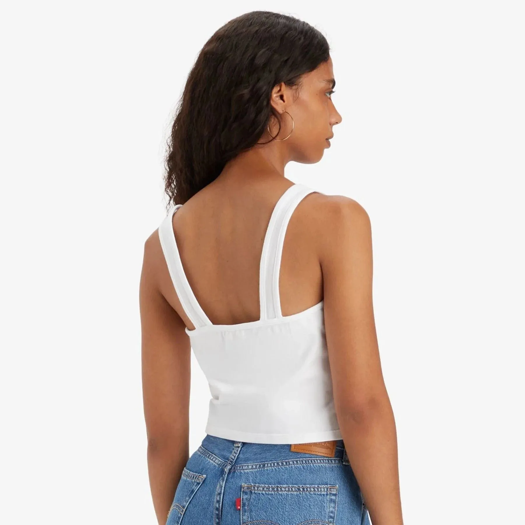 Levis Mars Corset Tank In White Neutral