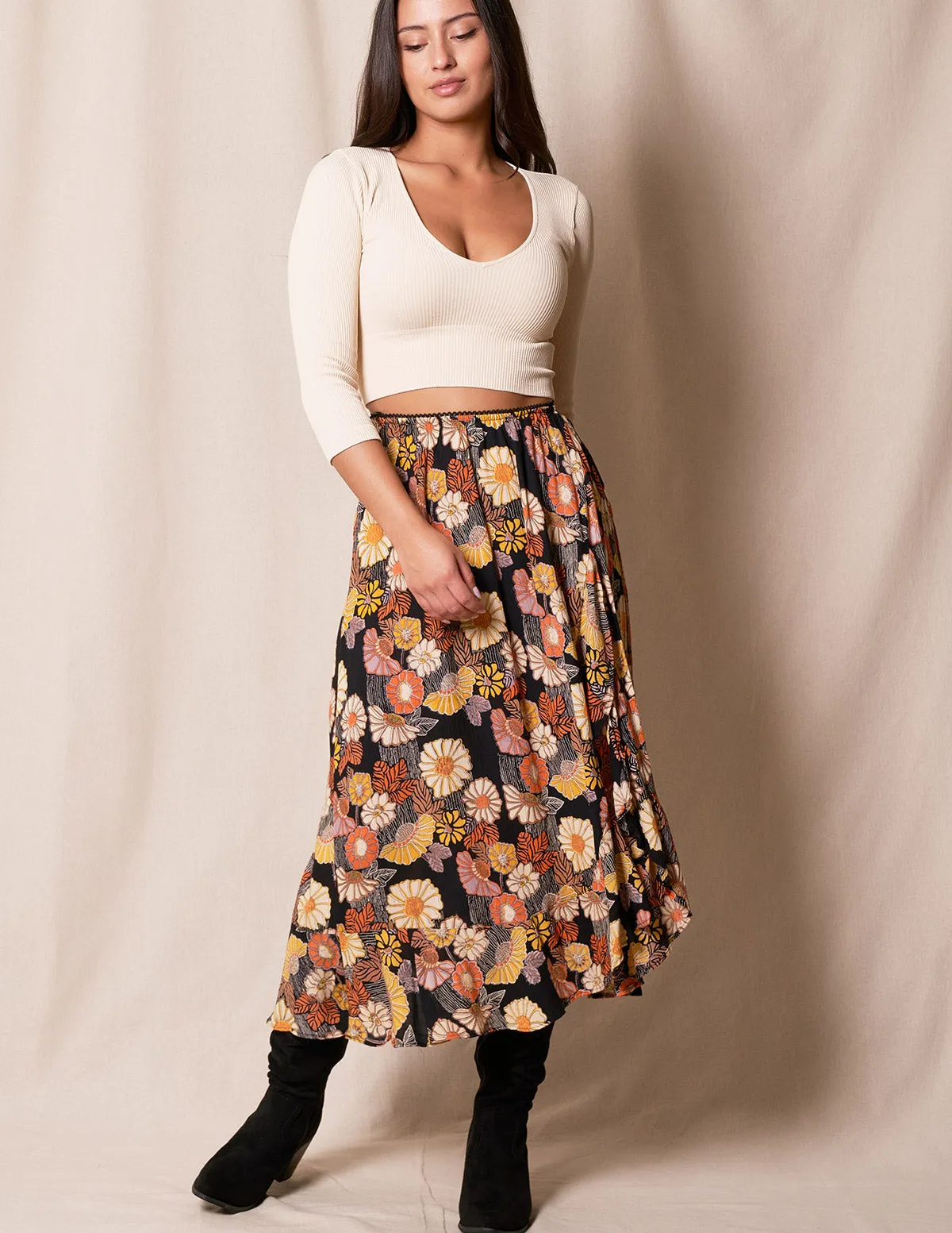 Livia Midi Skirt - Medium and Large Only