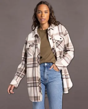 Madeline Jacket Neutral Plaid