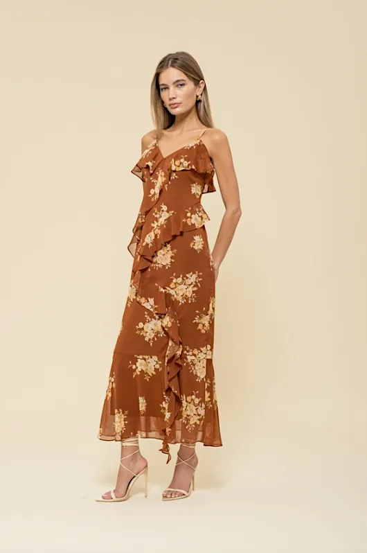 madi floral midi dress