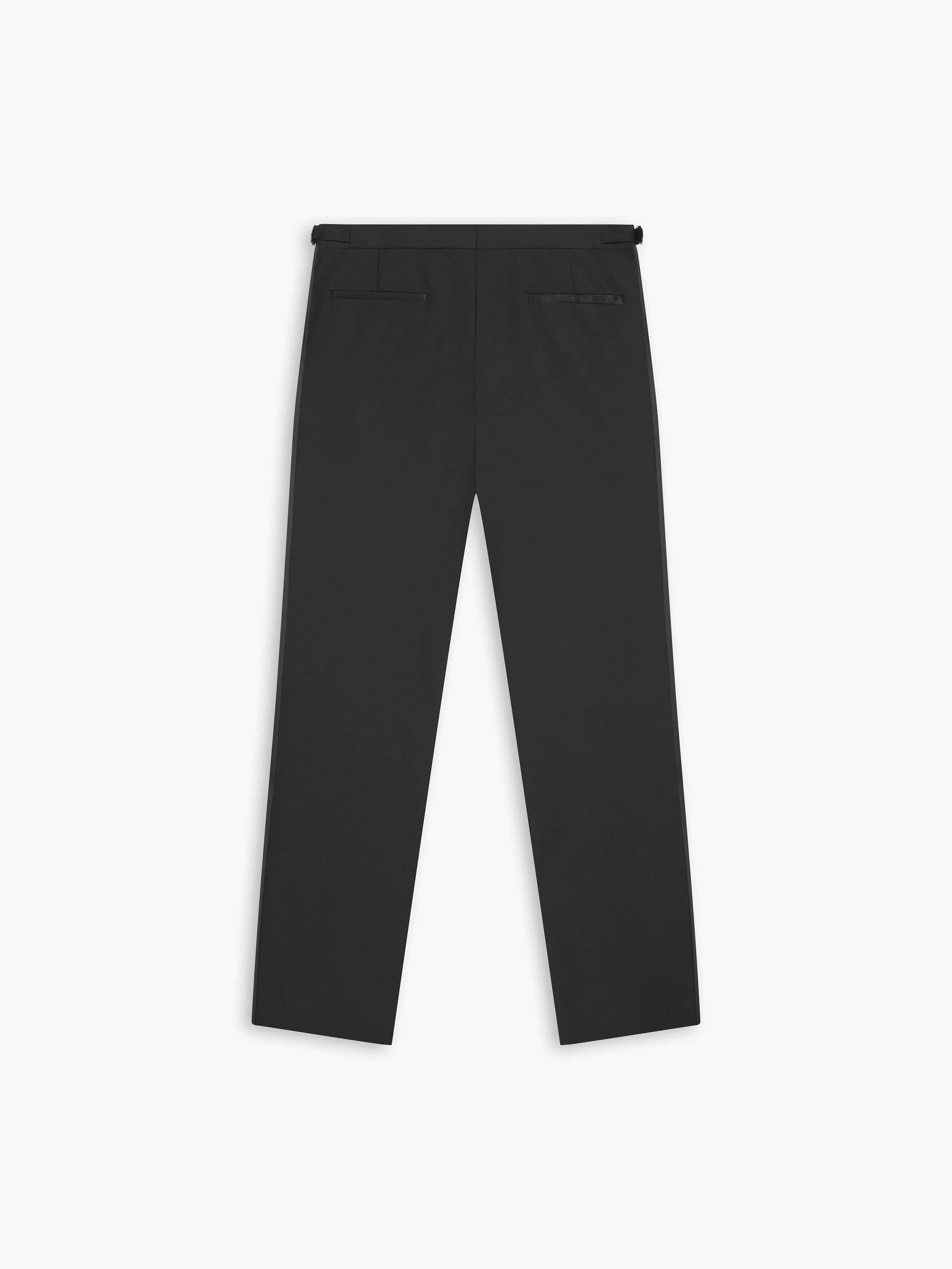 Nicholas Slim Fit Black Wool Mohair Dinner Trousers