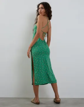 Nosita Midi Dress In Paisley Fun Green