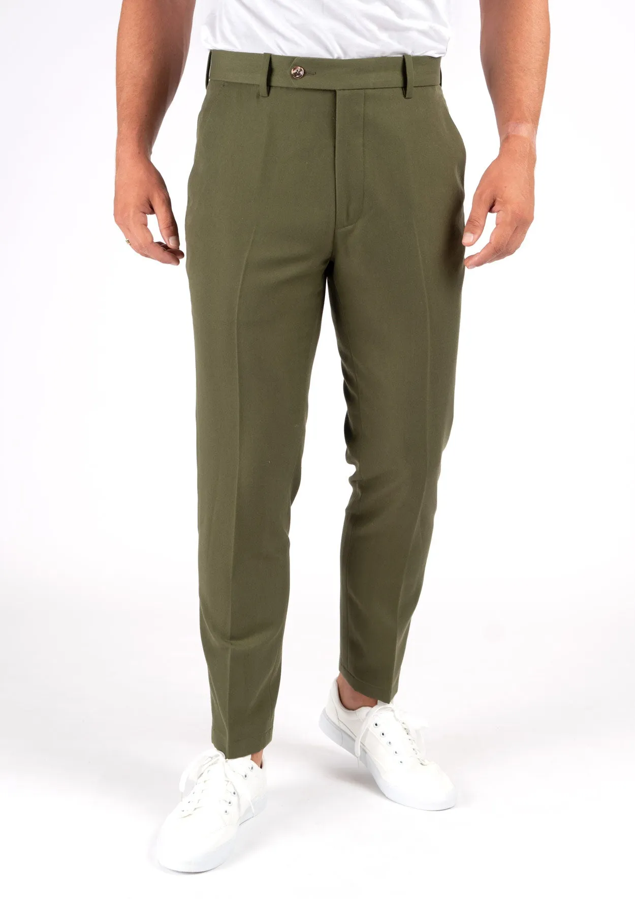 Olive Cotton Pants