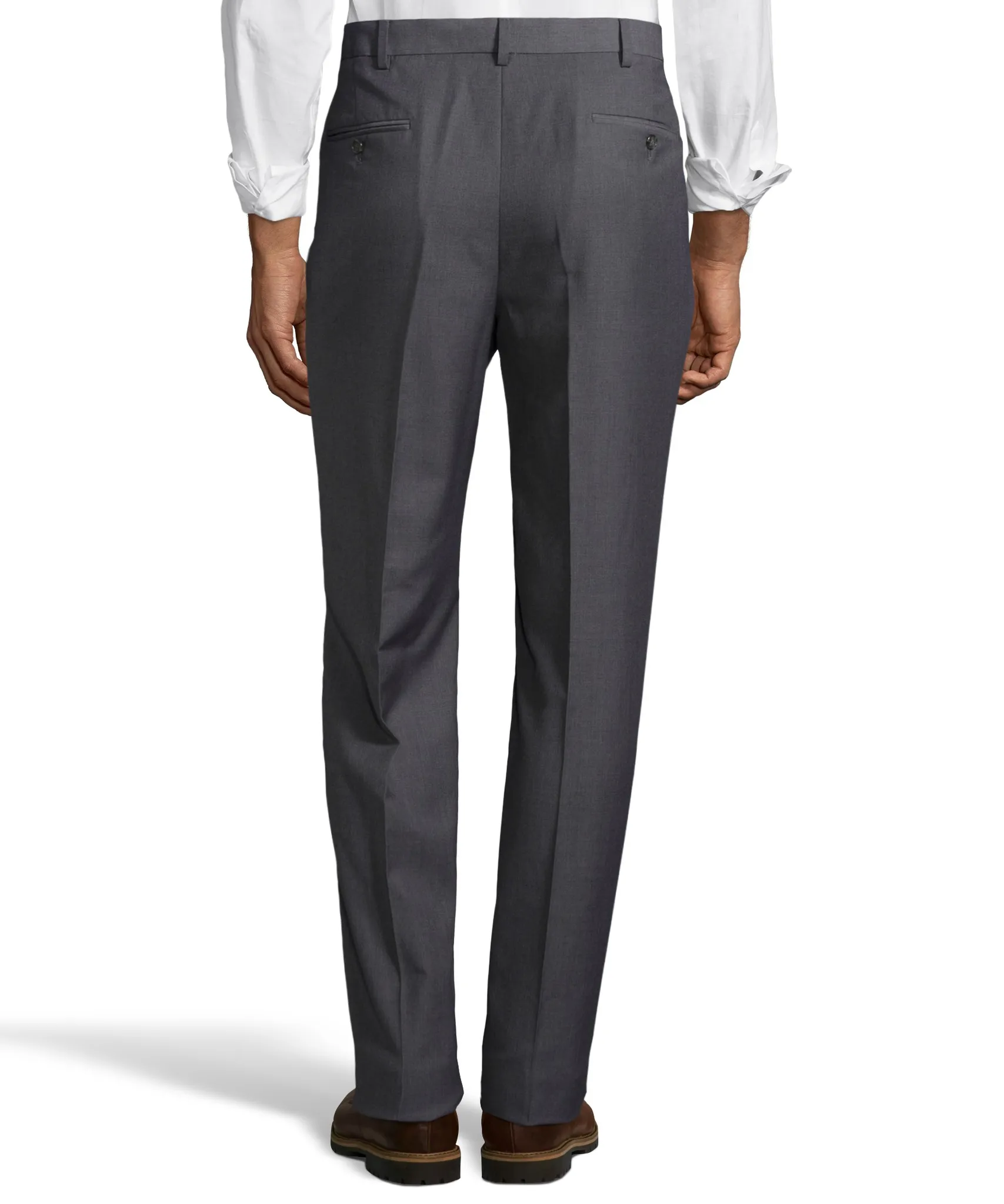 Palm Beach Executive Grey Plain Front Expander Pant Smaller Waist