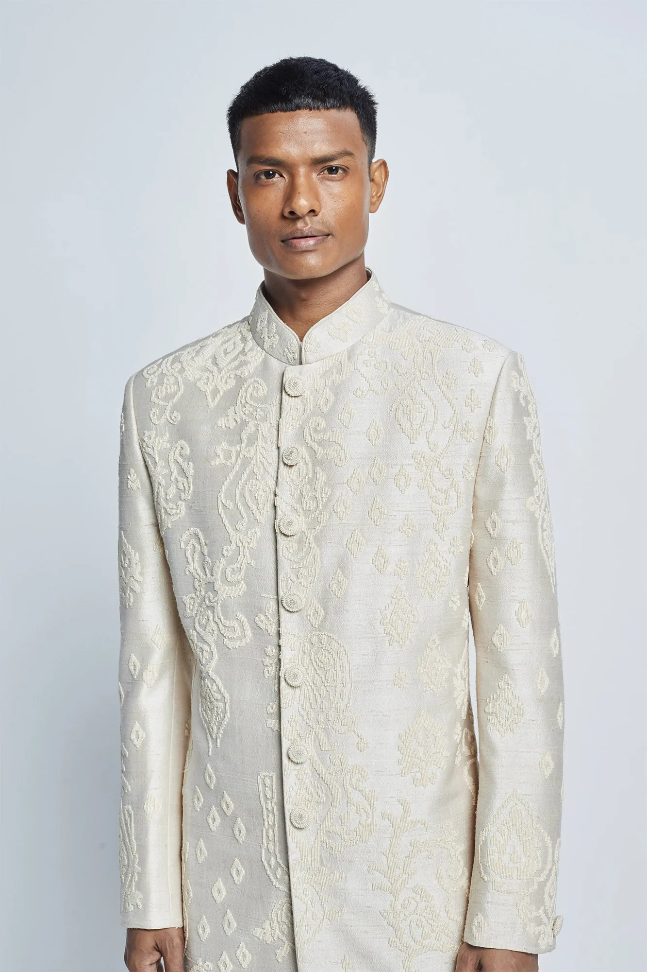 Pearl Embroidered Sherwani Set