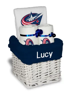 Personalized Columbus Blue Jackets Small Basket - 4 Items