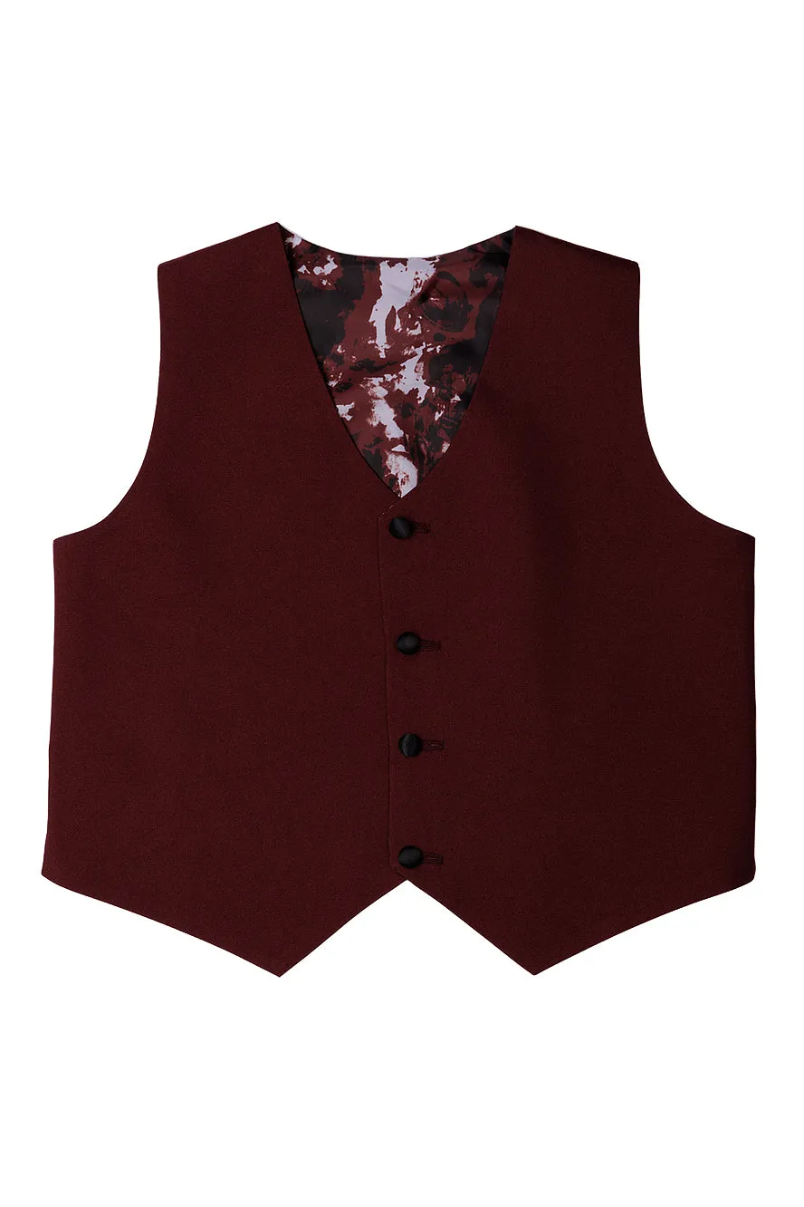 "Prodigy" Kids Burgundy Tuxedo (5-Piece Set)