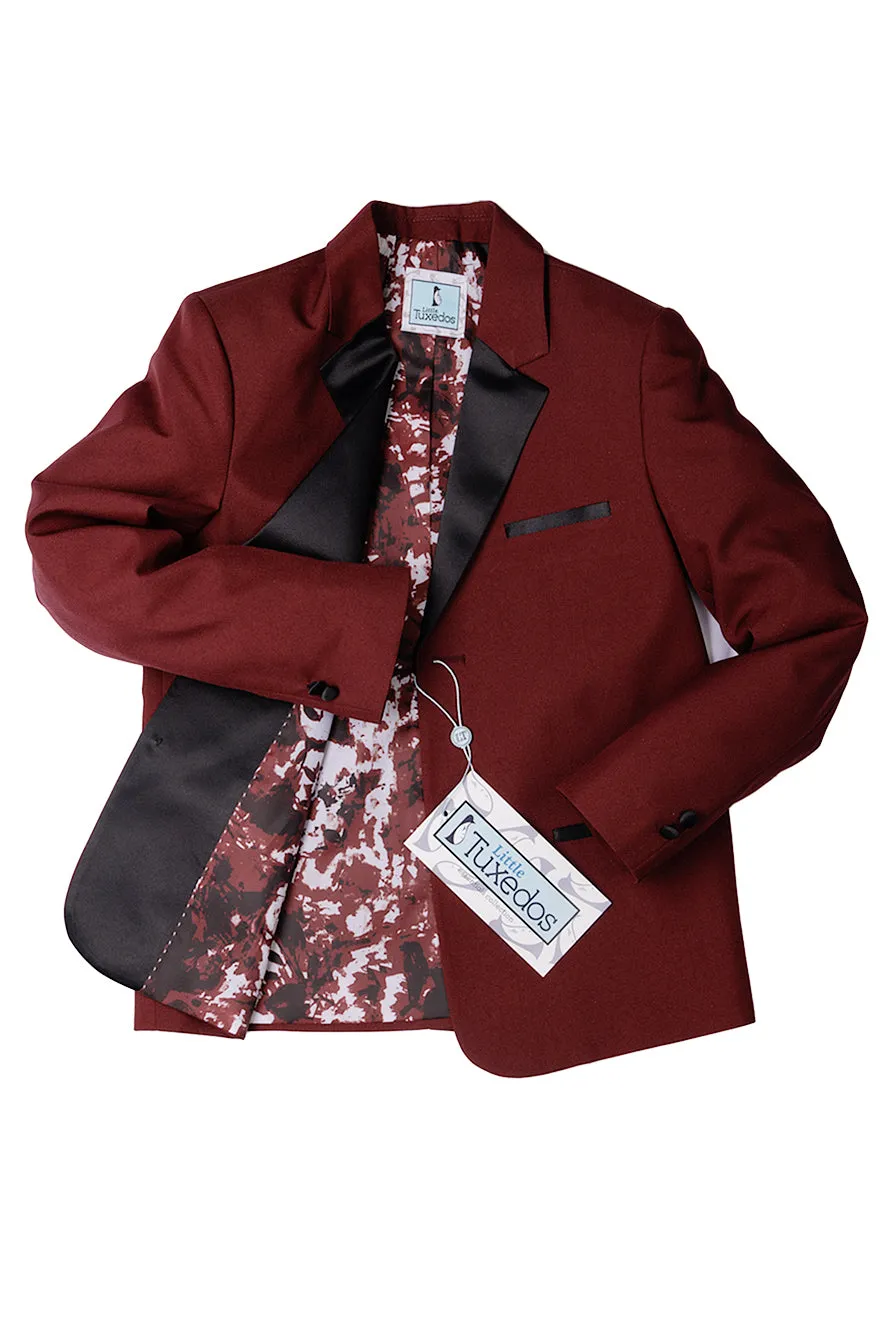 "Prodigy" Kids Burgundy Tuxedo (5-Piece Set)