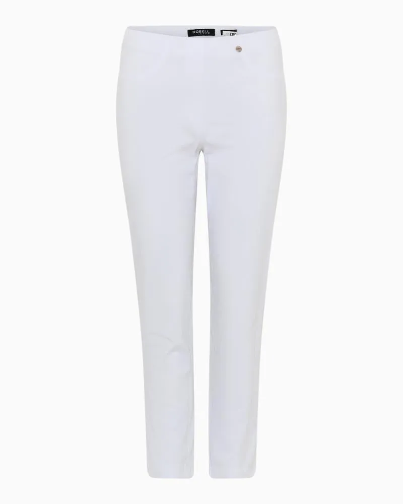 Robell - Cotton Bella Trouser White