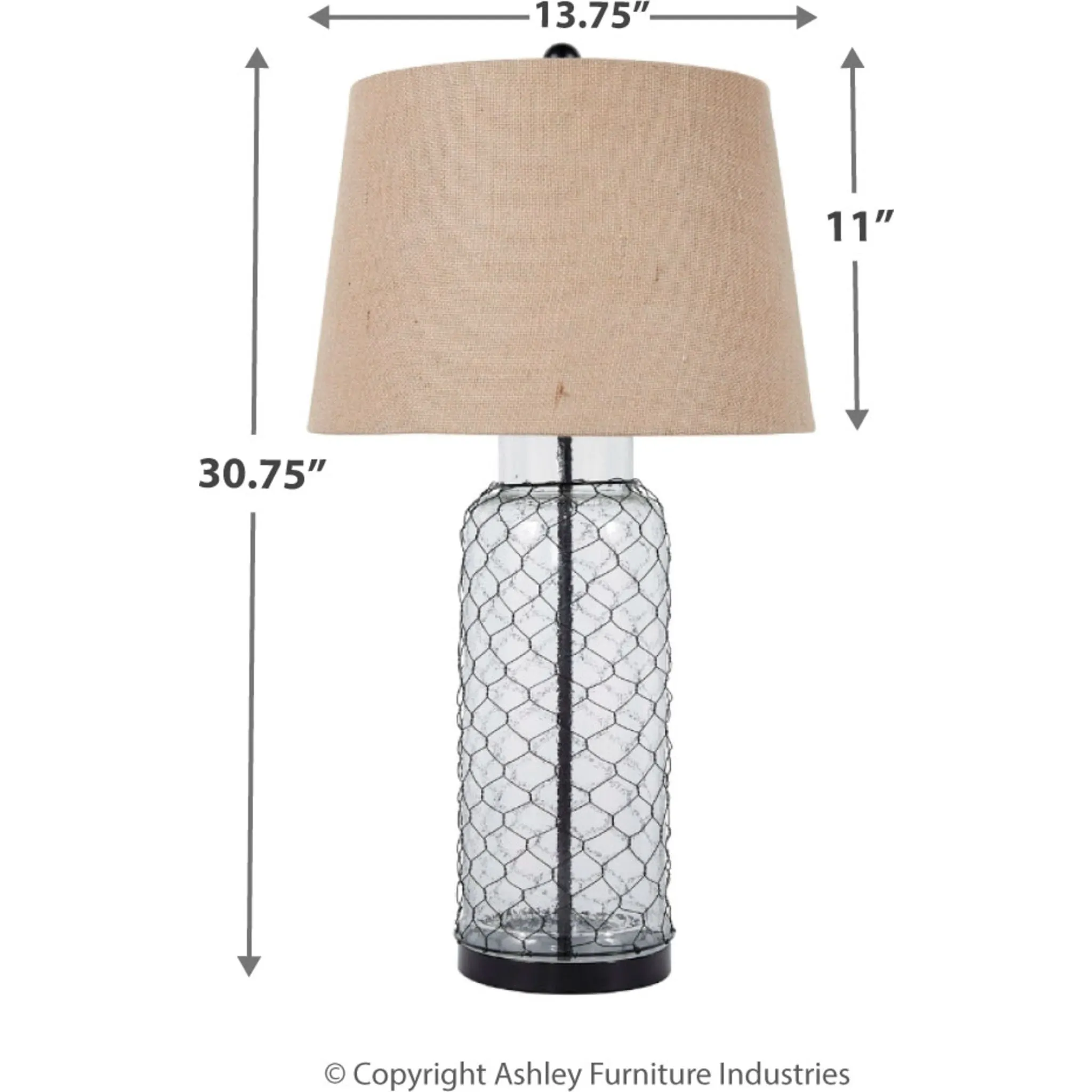 Sharmayne Table Lamp - Glass 31.00"