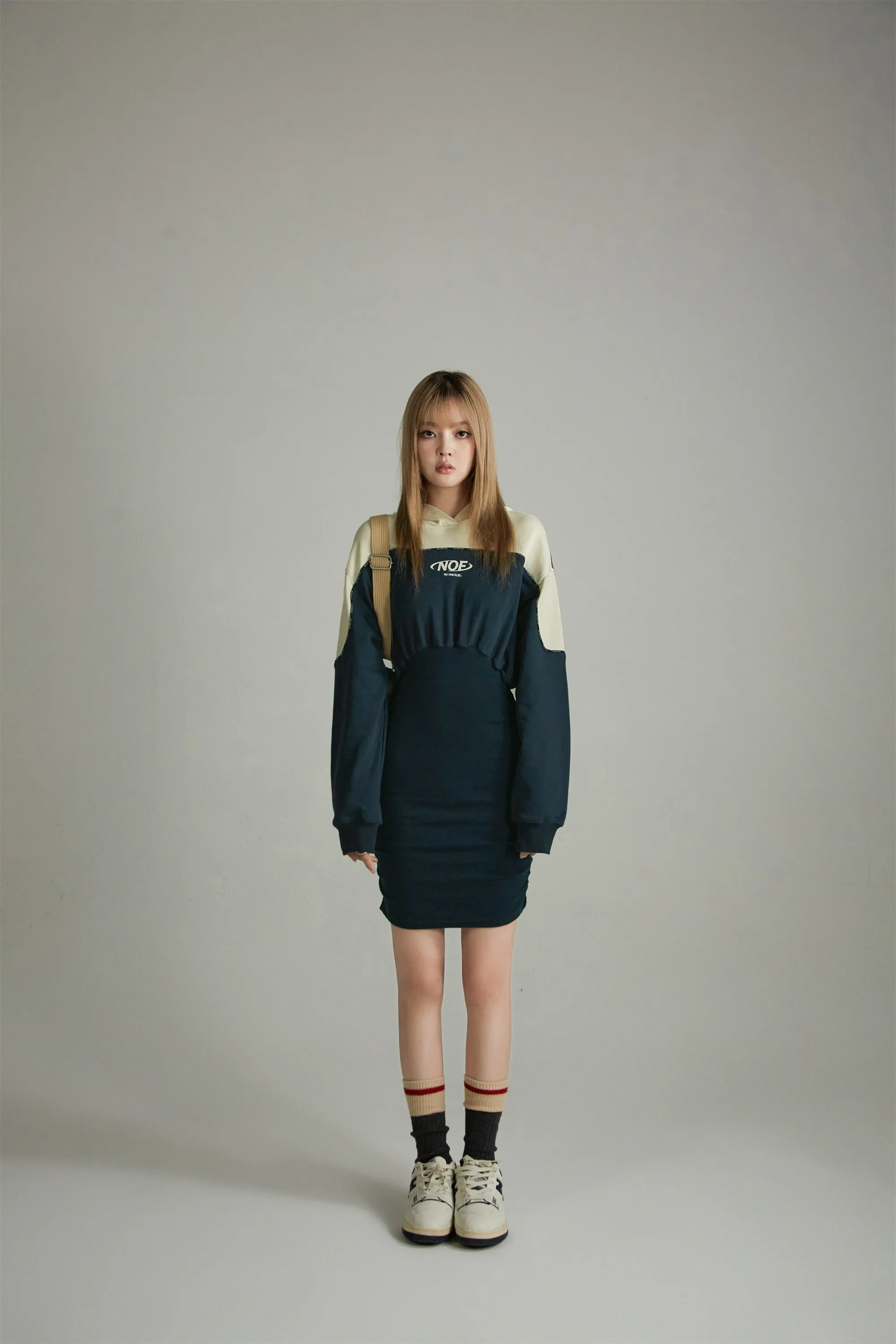 Simple Boxy Hooded Dress