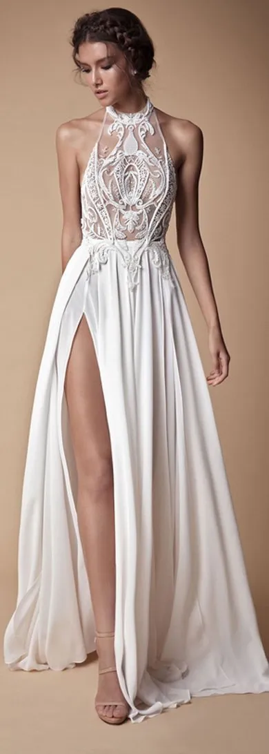 Simple white promdress