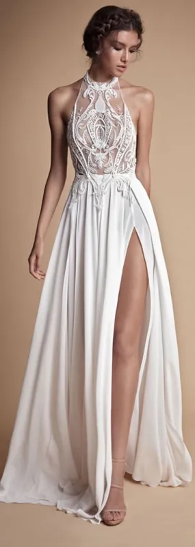 Simple white promdress