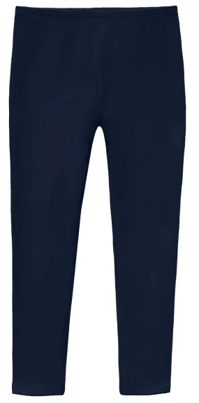 Soft Fleece Stretch Leggings| Navy