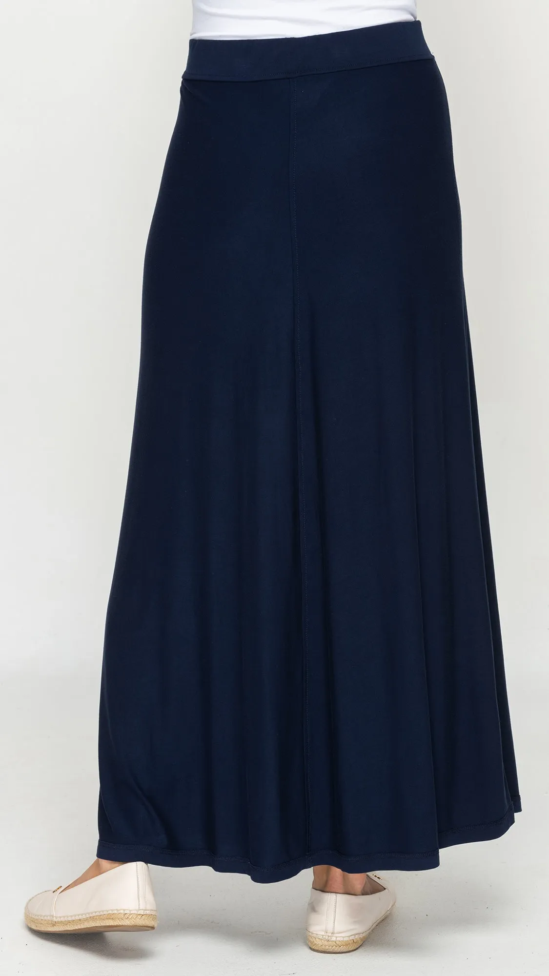 Soft Terry  Maxi Skirt - Navy