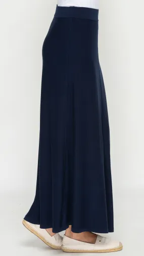 Soft Terry  Maxi Skirt - Navy