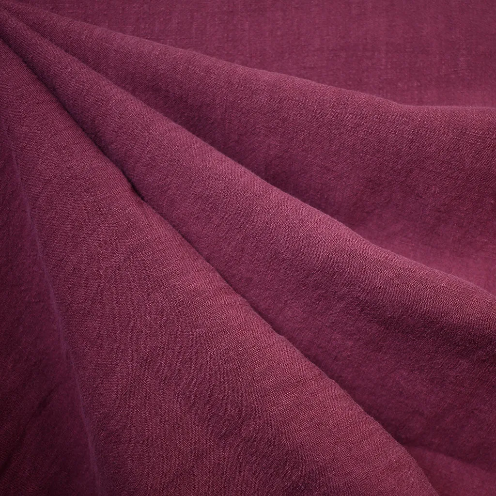 Soft Washed Linen Solid Plum