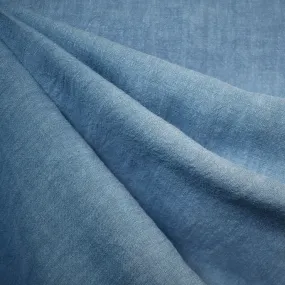 Soft Washed Linen Solid Steel Blue