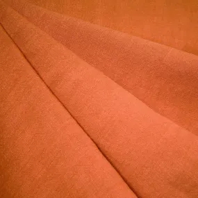 Soft Washed Linen Solid Tangerine