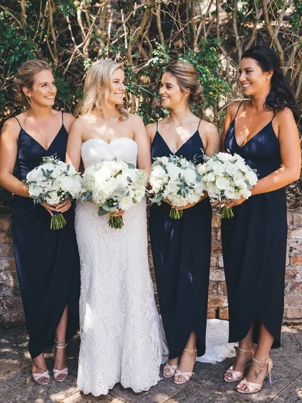 Spaghetti Straps Simple Bridesmaid Dresses, Wedding Guest Bridesmaid Dresses